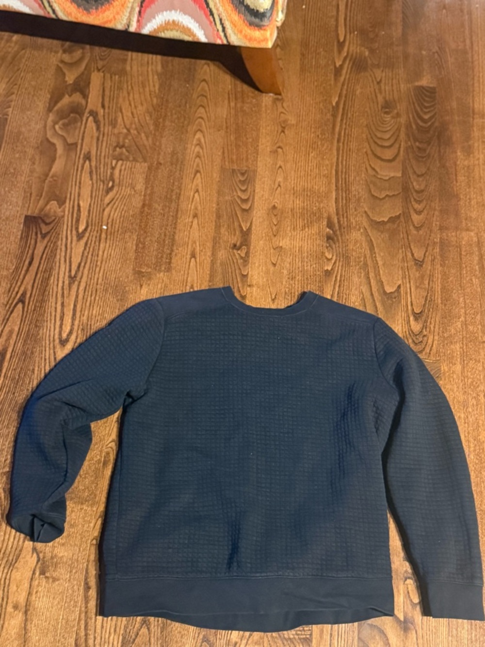 Banana Republic Men's Dark Blue Textured Crewneck Sweater